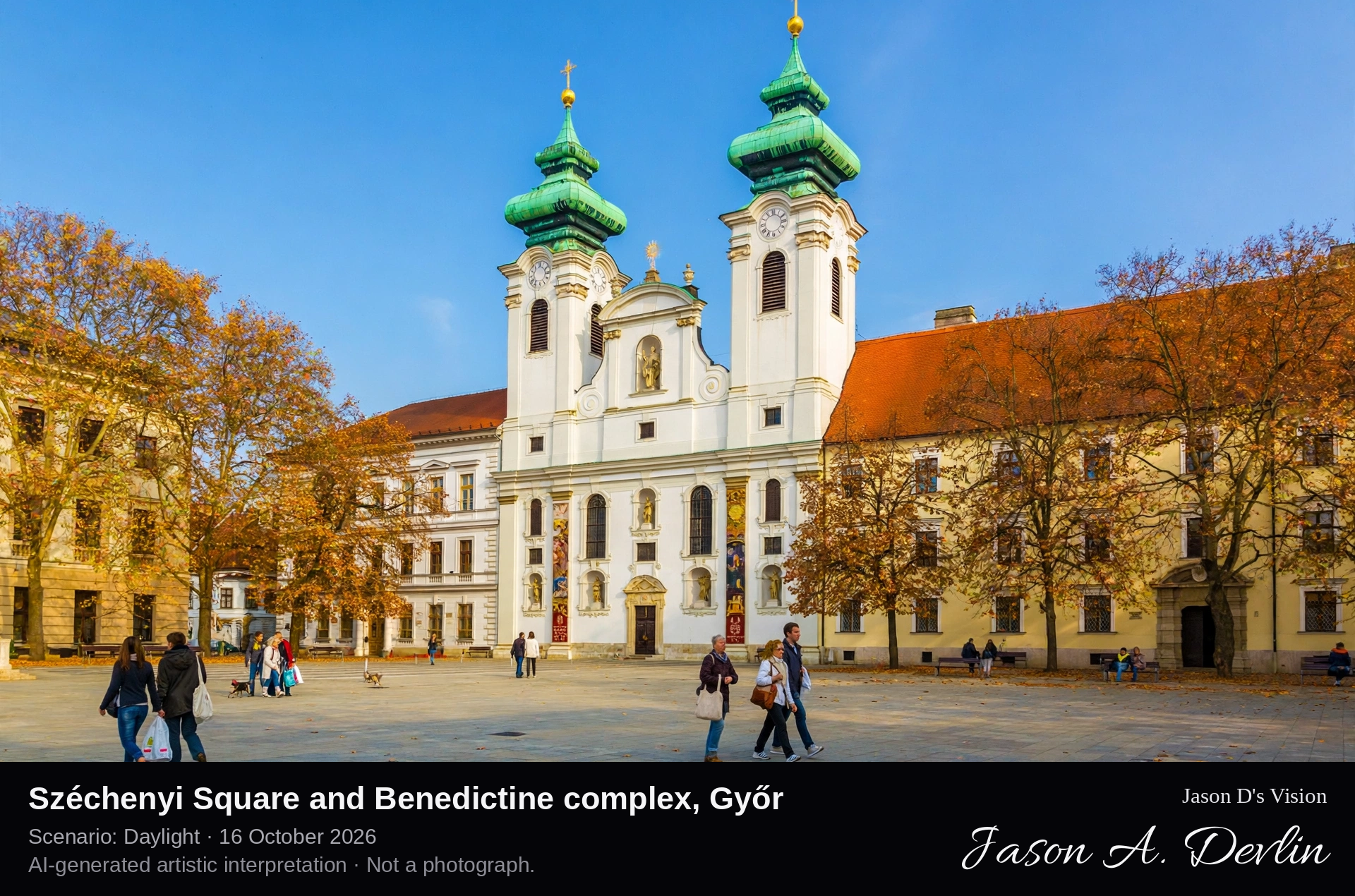 Széchenyi Square and Benedictine complex, Győr