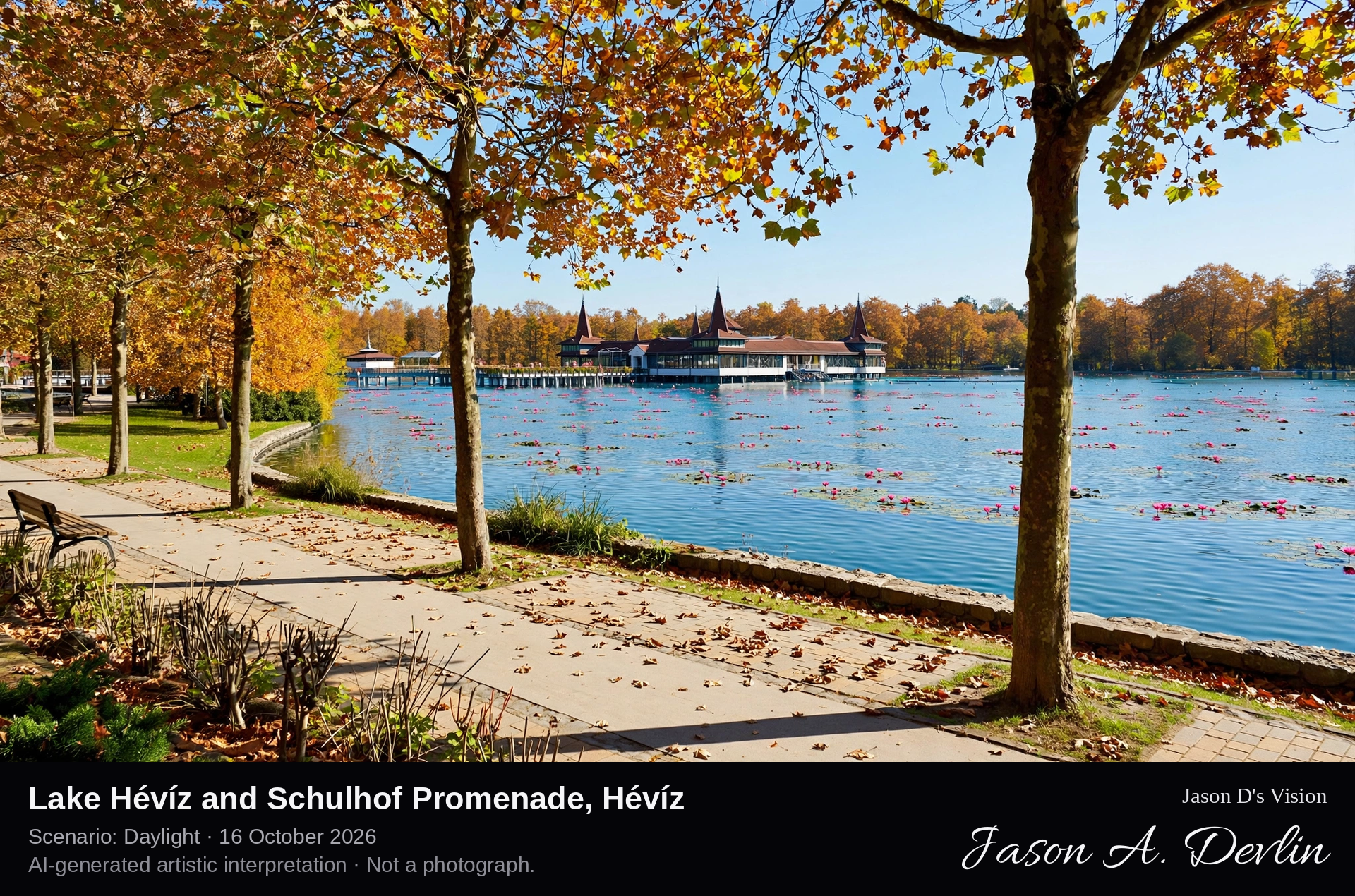 Lake Hévíz and Schulhof Promenade, Hévíz