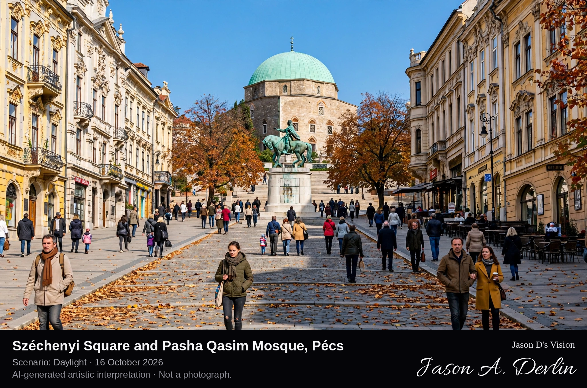 Széchenyi Square and Pasha Qasim Mosque, Pécs